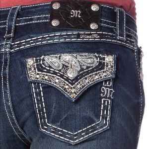 BEAUTIFUL Miss Me Dark Wash Boot Cut Jeans